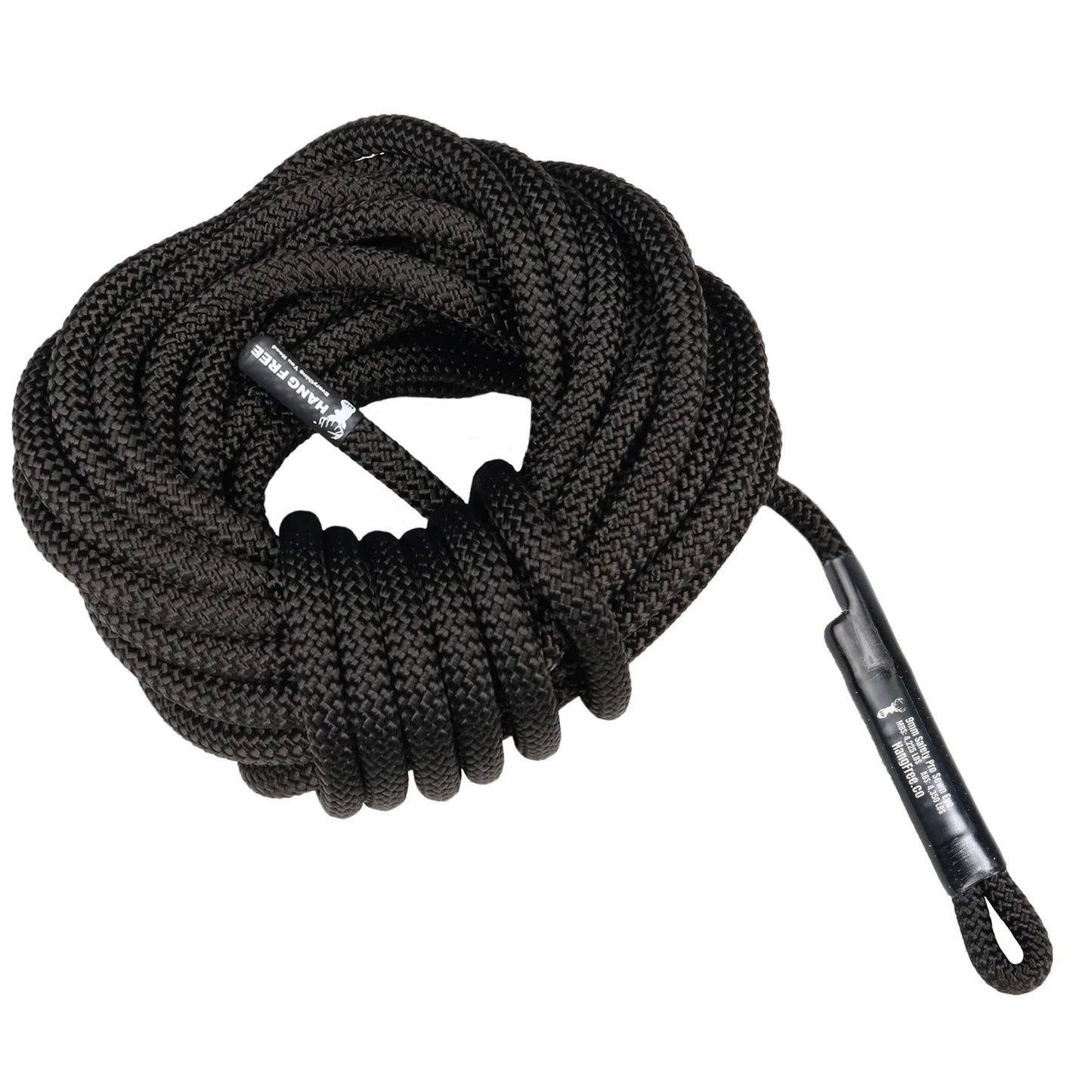 9mm BlackOut Sewn Eye 40' Rappel Rope by HangFree